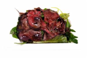 Luca Marin - Santo Bevitore - Firenze “Carpaccio di manzo, salsa ponzu, uovo marinato, misticanza”